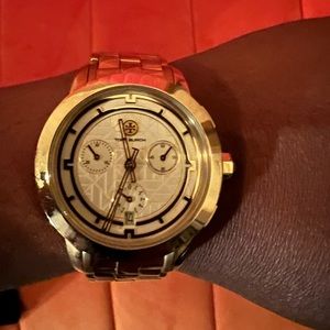 Tory Burch Gold watch for woman-no box- extra links included